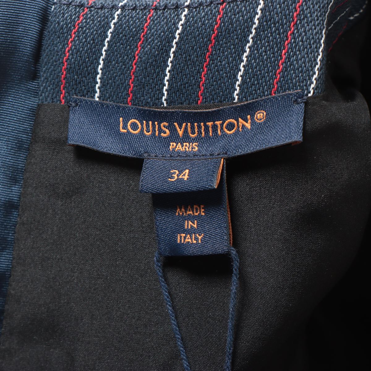 Louis Vuitton 23AW Wool x polyurethane Dress 34 Ladies' Navy Blue  3D pleated tricolor skater dress 1AC45W RW232WB monogram buckle with belt