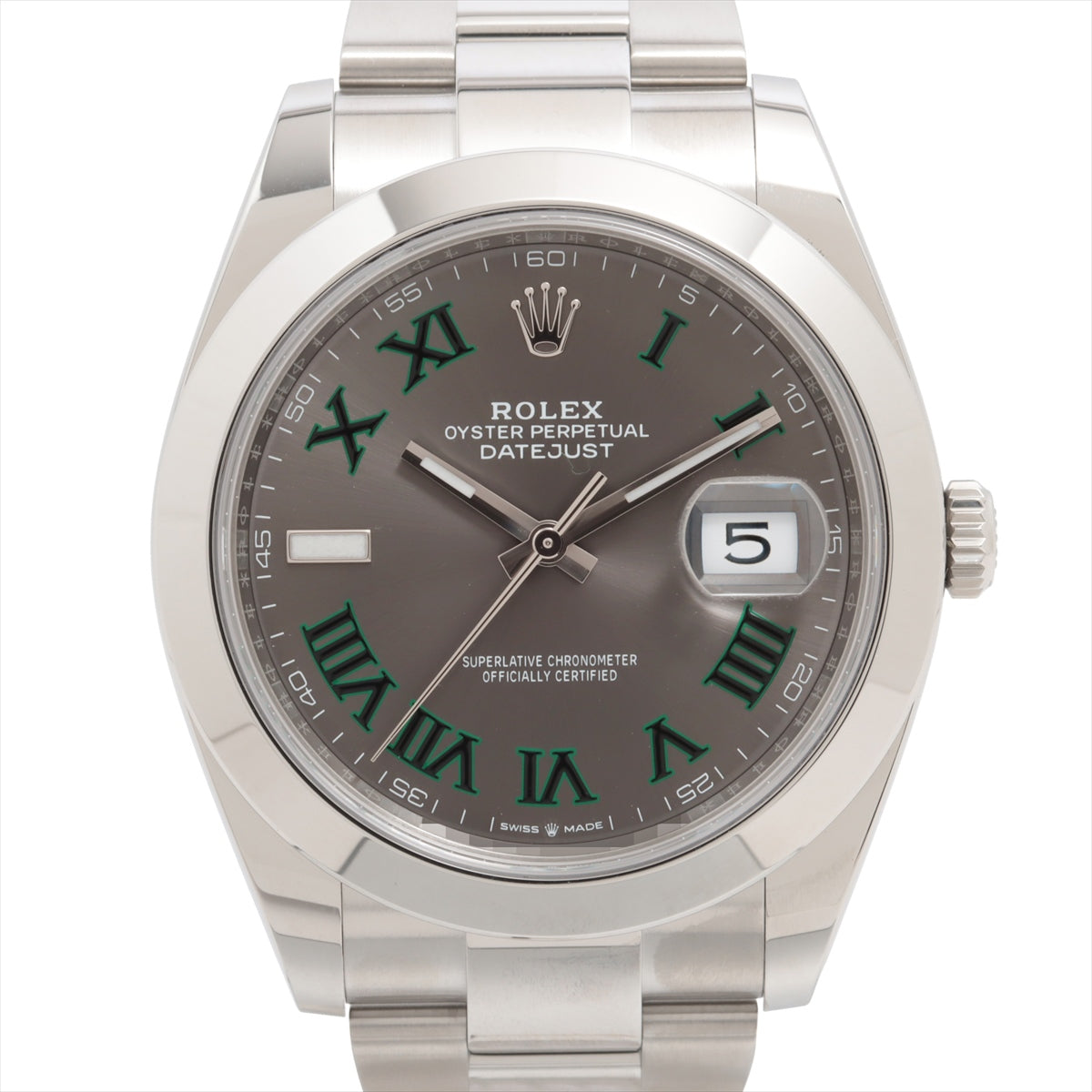 Rolex Datejust 126300 SS AT Slate dial oyster bracelet 2 Extra Links