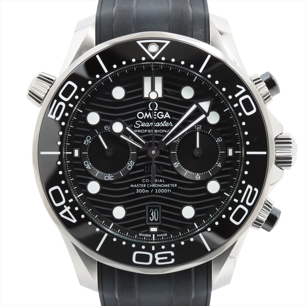 Omega Seamaster Diver 300 Co-Axial Master chronometer Chronograph 210.32.44.51.01.001 CE × SS × rubber AT Black Dial