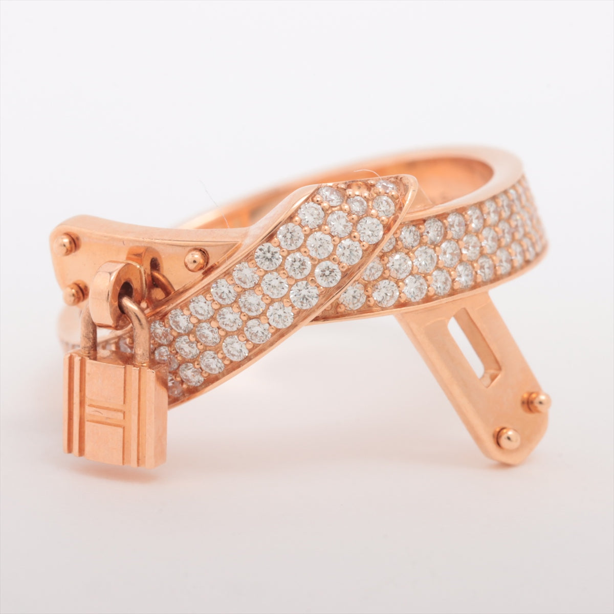 Hermès Kelly Gabrosh Diamond Ring 750(PG) 5.6g 53