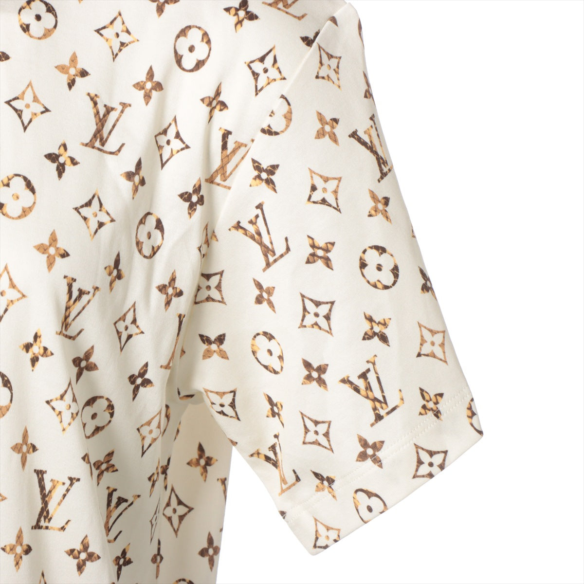 Louis Vuitton 23SS Cotton & nylon Dress XS Ladies' Ivory  python monogram t-shirt dress RW231B
