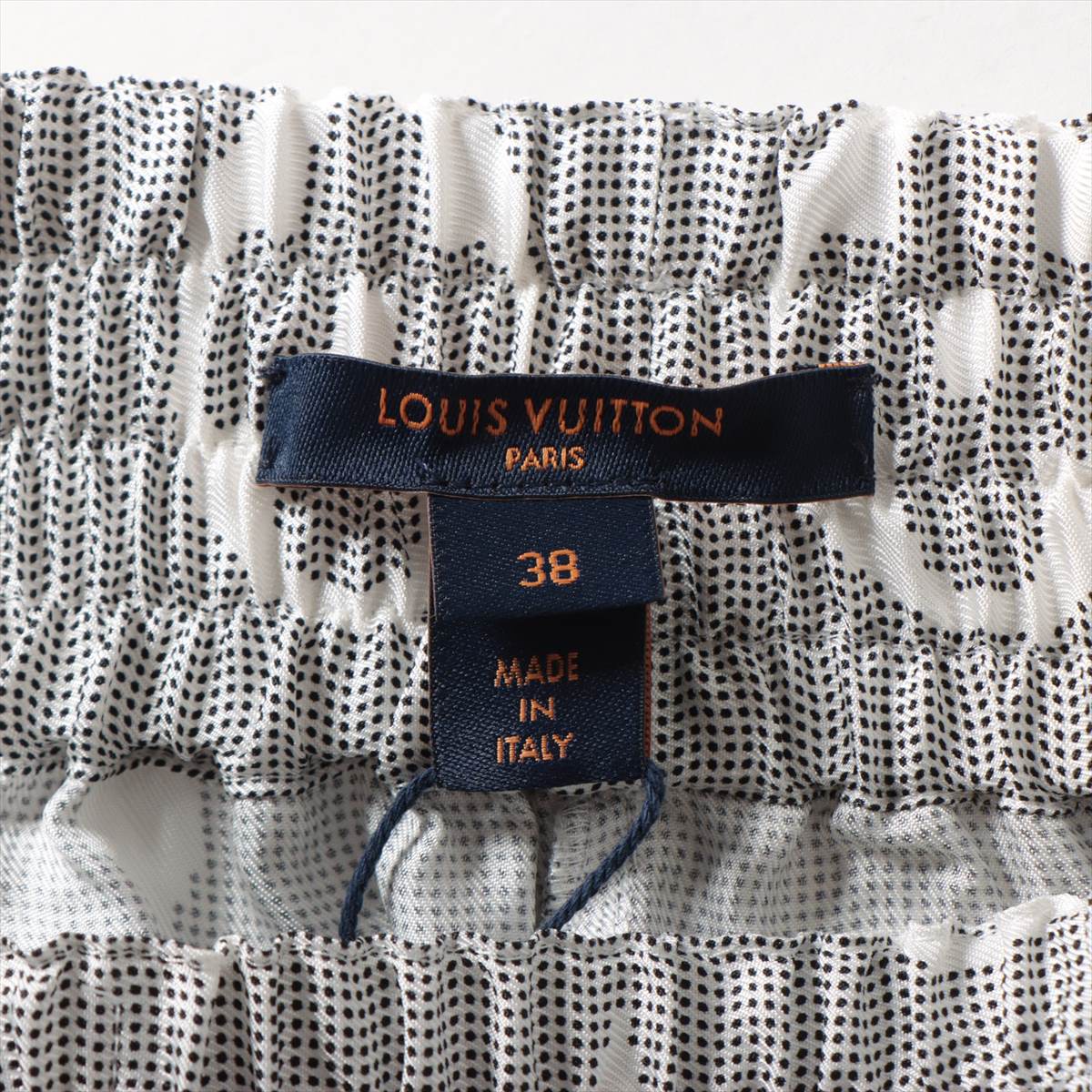 Louis Vuitton 23SS Silk Short pants 38 Ladies' Black × White  RW231W Monogram Bermuda with tag