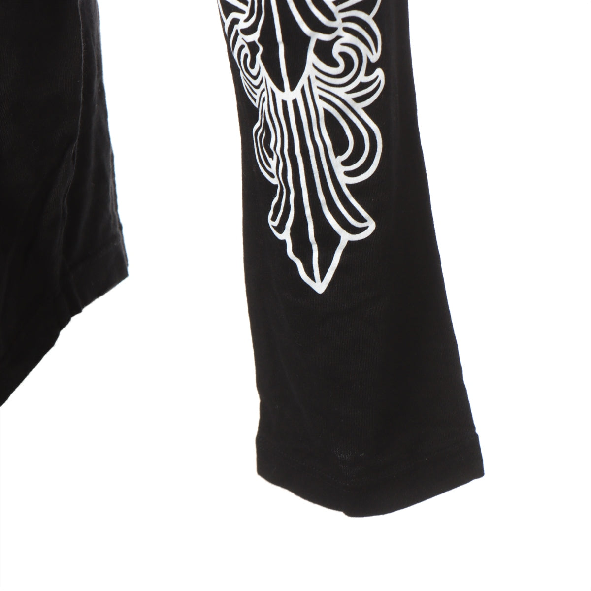 Chrome Hearts Long T shirts Cotton & Rayon size L Black floral cloth sleeve