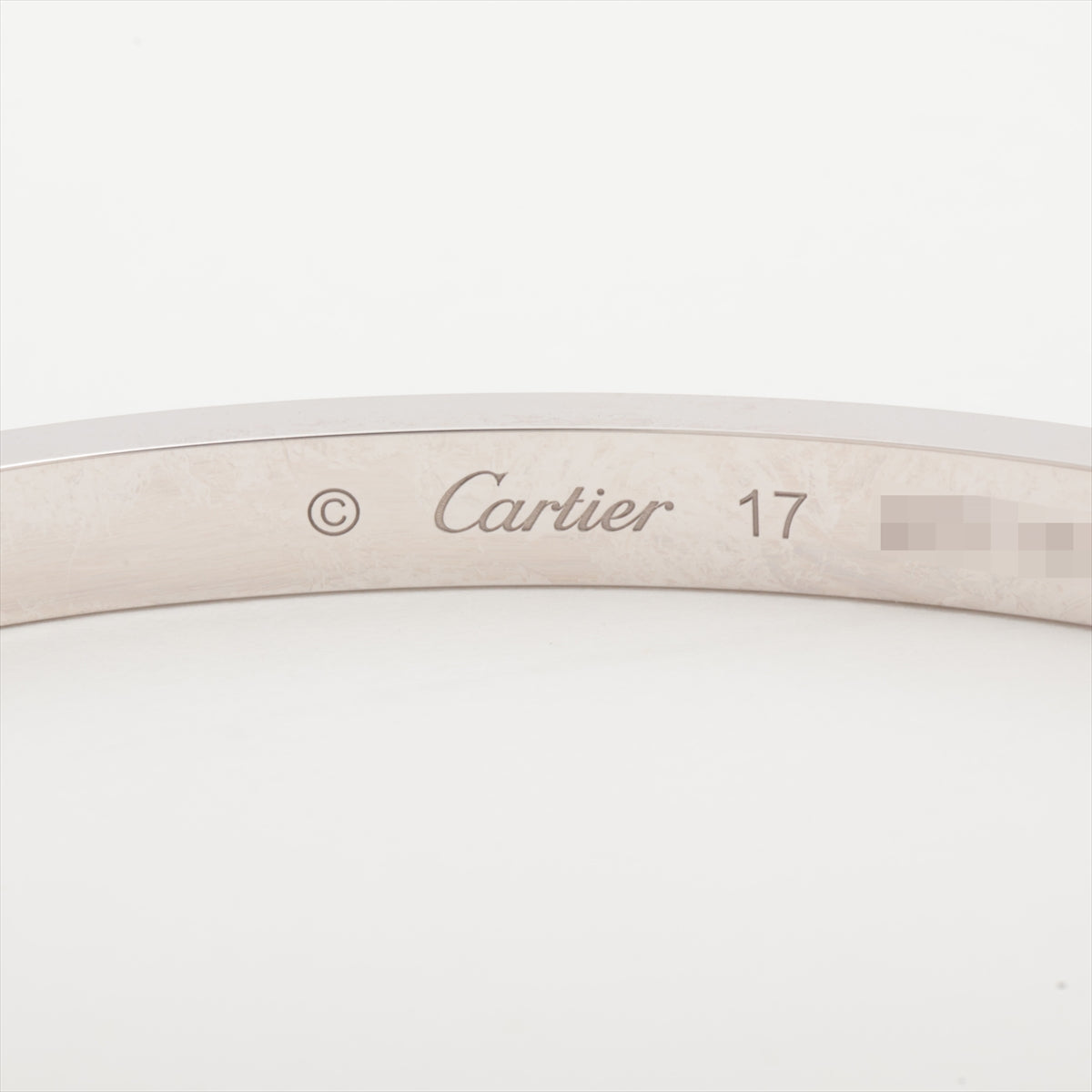 Cartier Love SM Pavé Diamond Bracelet 750(WG) 18.3g 17 With screwdriver