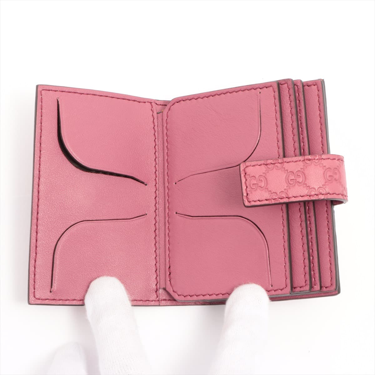 Gucci Micro Guccissima 309656 Leather Card case Purple