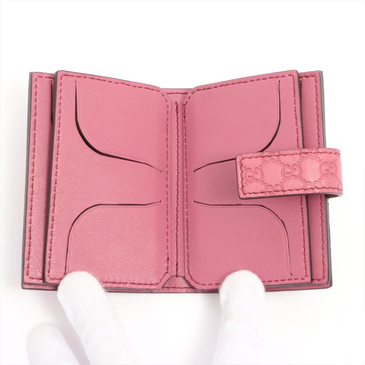 Gucci Micro Guccissima 309656 Leather Card case Purple