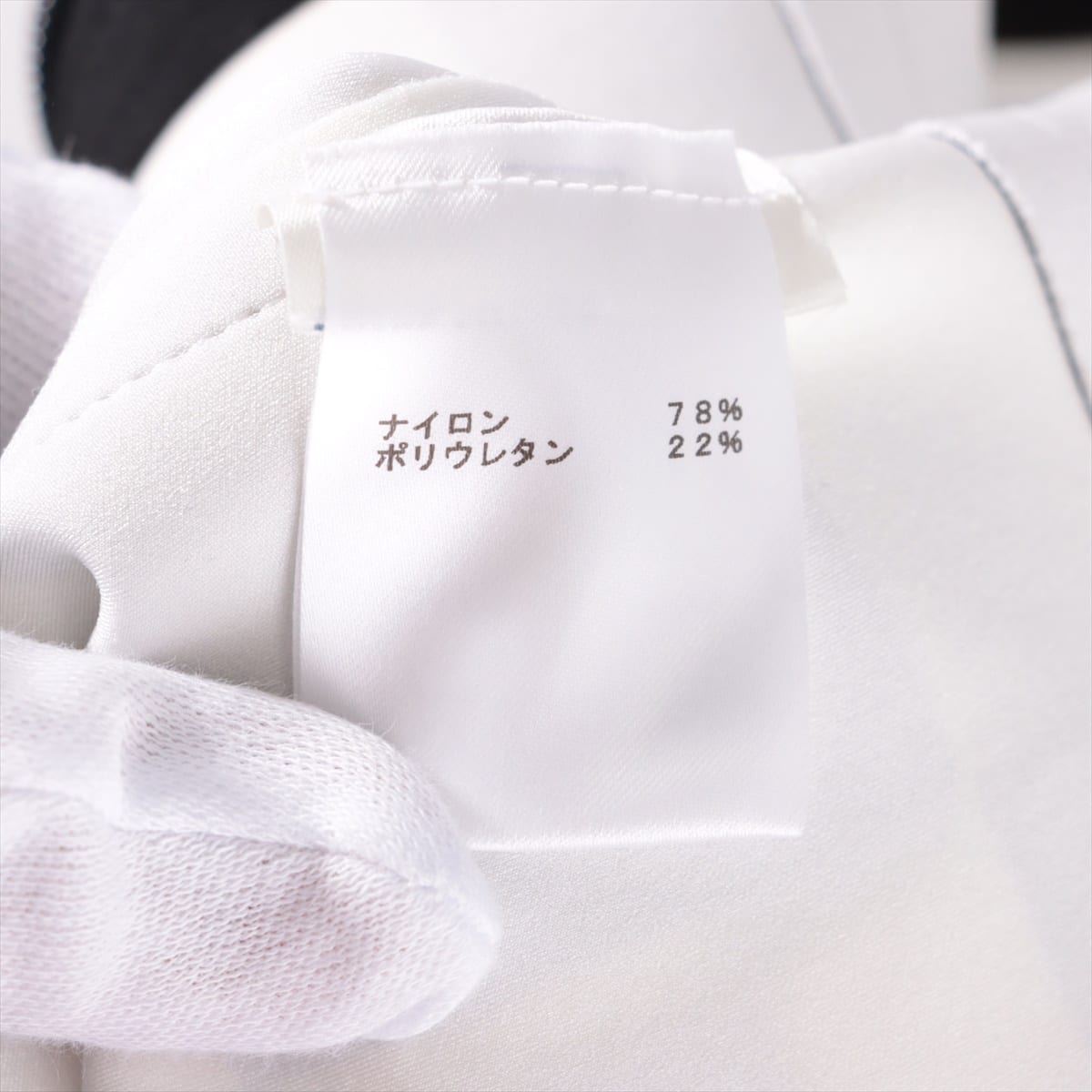 Louis Vuitton Nylon x polyurethane robes 34 Ladies' Black × White  Monogram High neck DAMIER DRESS Technical jersey
