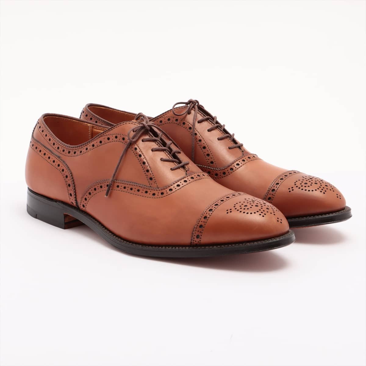 Alden Calfskin Leather shoes 11 Men's Brown MEDALLION TIP BAL OXFORD 911