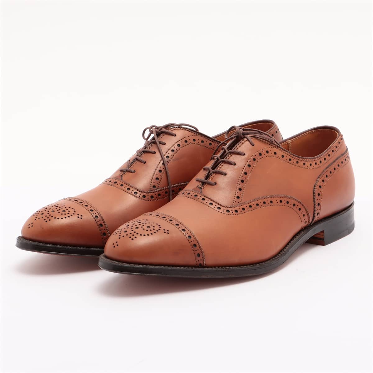 Alden Calfskin Leather shoes 11 Men's Brown MEDALLION TIP BAL OXFORD 911