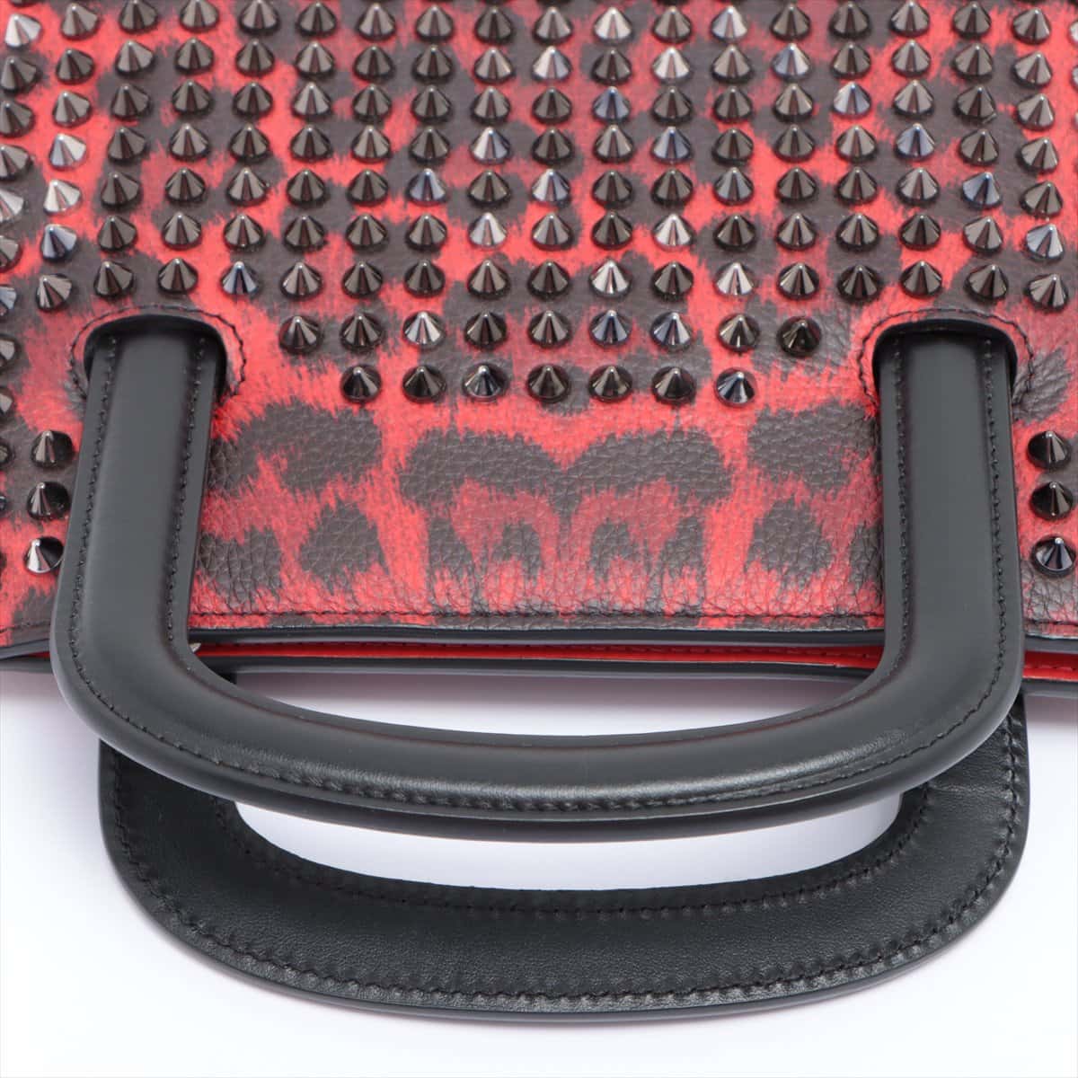 Christian Louboutin Tric Trac Leather 2 WAY clutch bag Red x Black