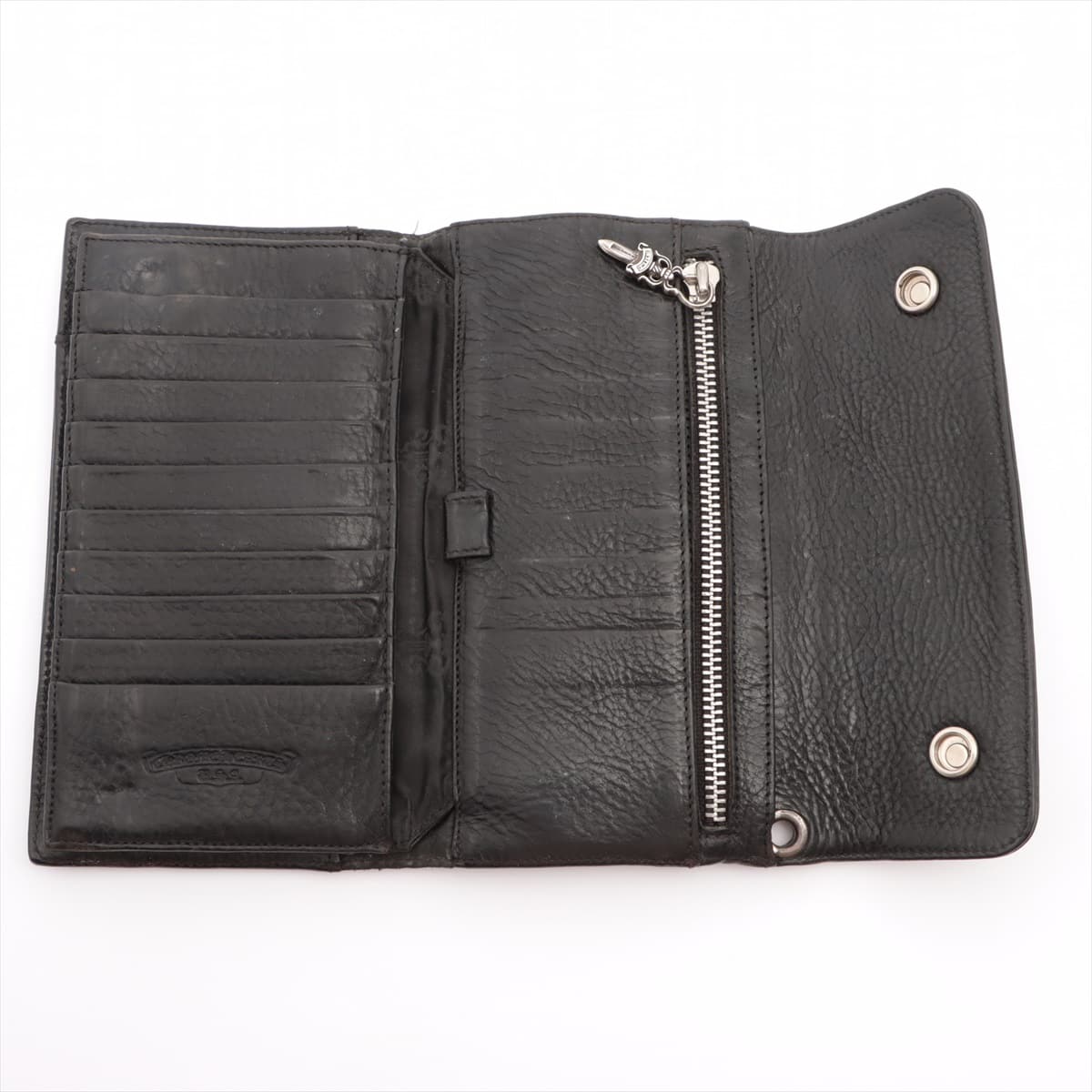 Chrome Hearts Wave Wallet Leather & 925 Black