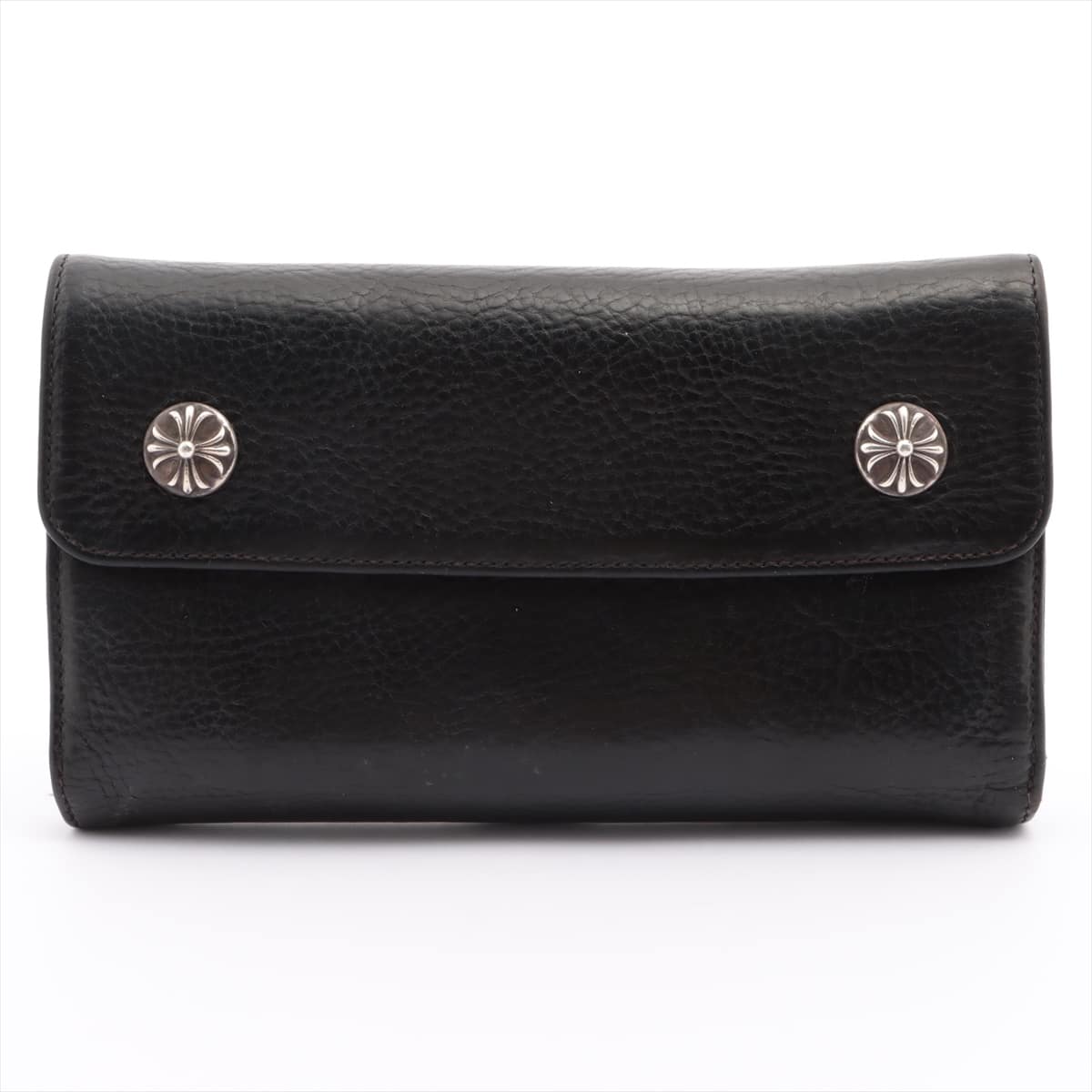 Chrome Hearts Wave Wallet Leather & 925 Black