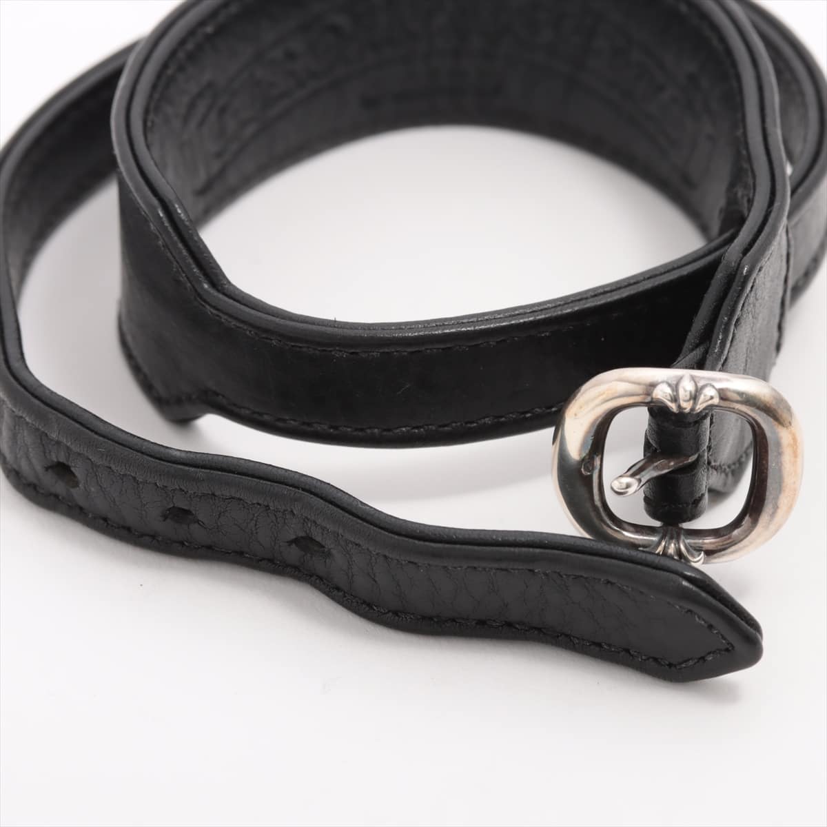 Chrome Hearts R&R  Slim Bracelet Leather & 925 32.1g With invoice