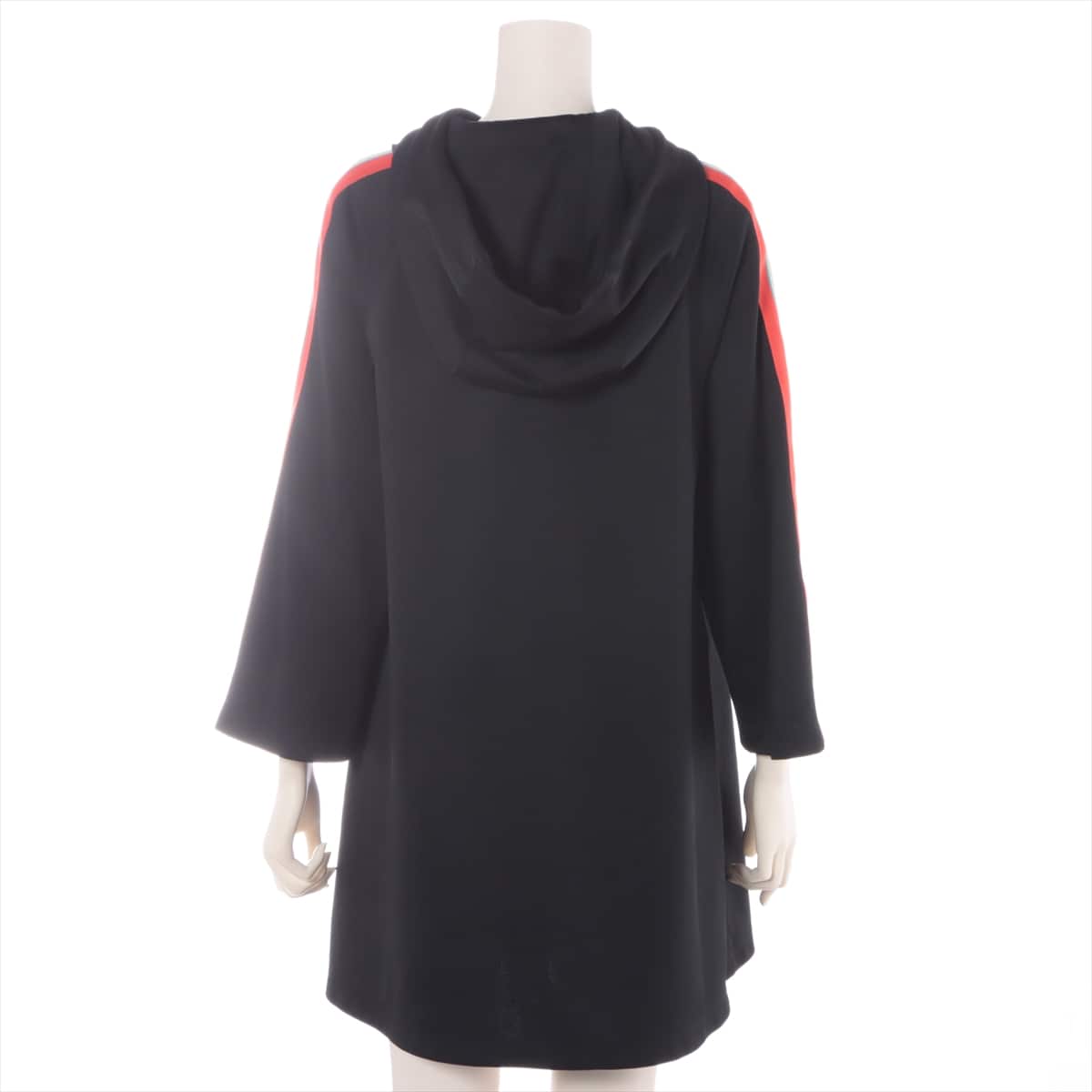 Gucci Cotton & polyester Dress XS Ladies' Black  502280 Half-zip with frills hoodie jersey