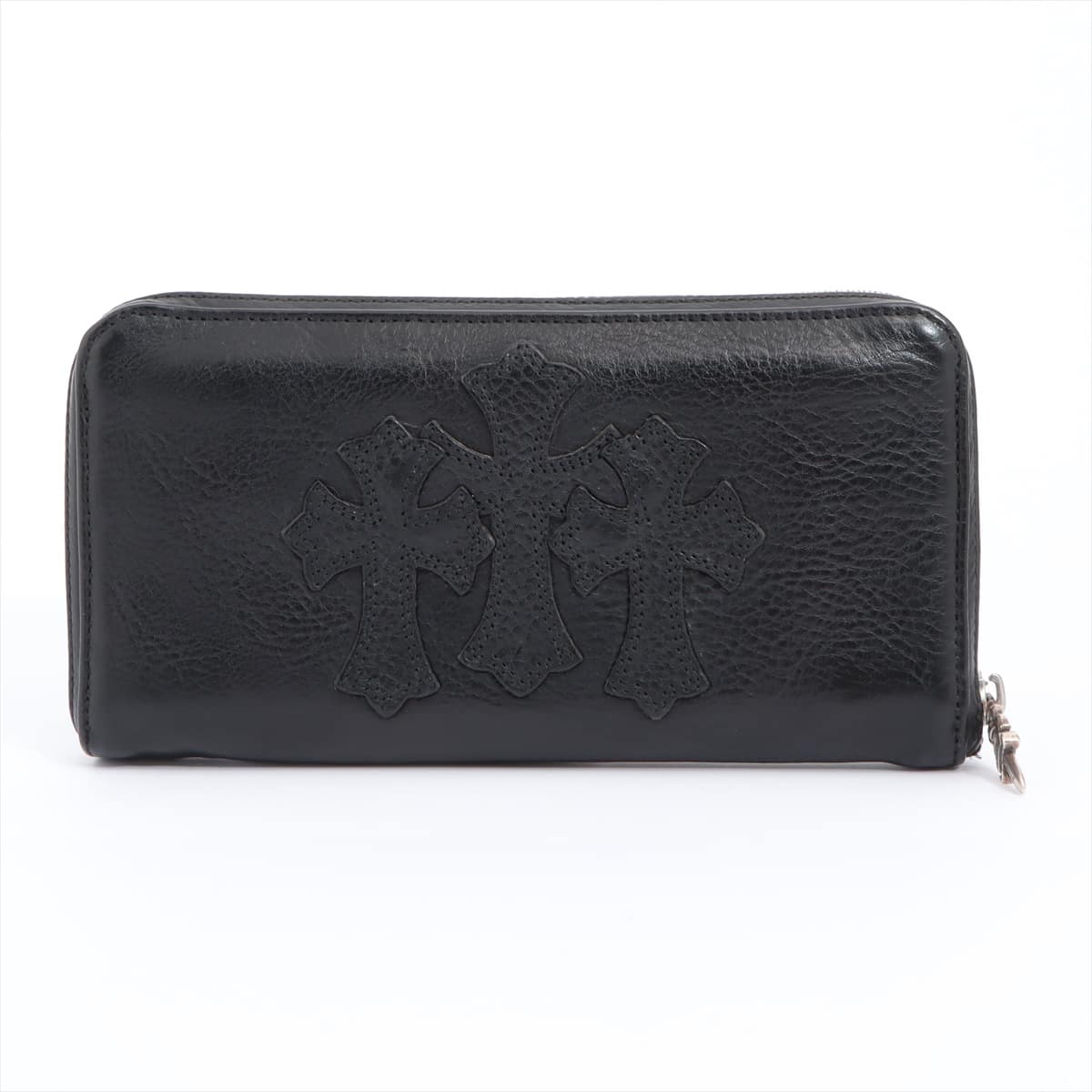 Chrome Hearts REC F ZIP Wallet Leather Cemetery Cross