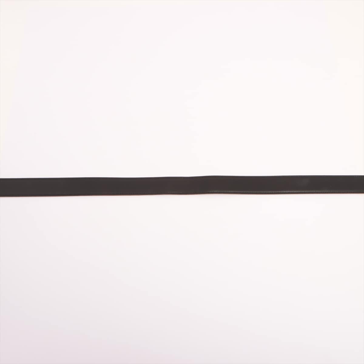 Hermès H Belt □J (2006) Belt 95 Leather Black × Brown