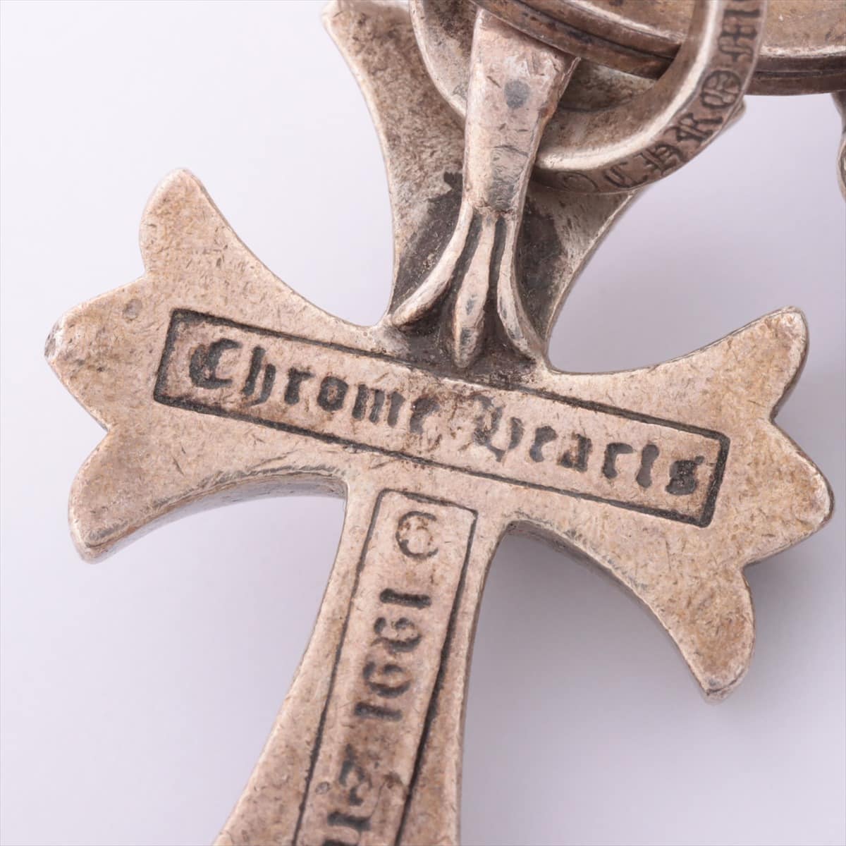 Chrome Hearts Small CH cross Keyring 925 31.8g w/ dagger