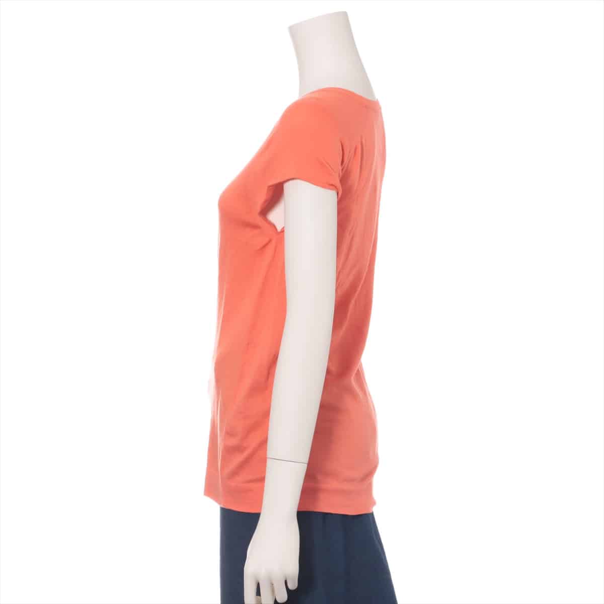 Hermès H Logo Cotton & silk Short Sleeve Knitwear 38 Ladies' Orange