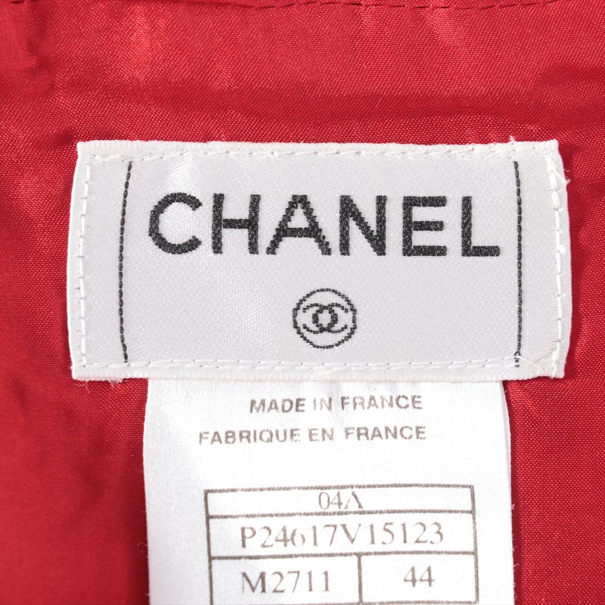 Chanel Coco Mark 04A Wool Skirt 44 Ladies' Red
