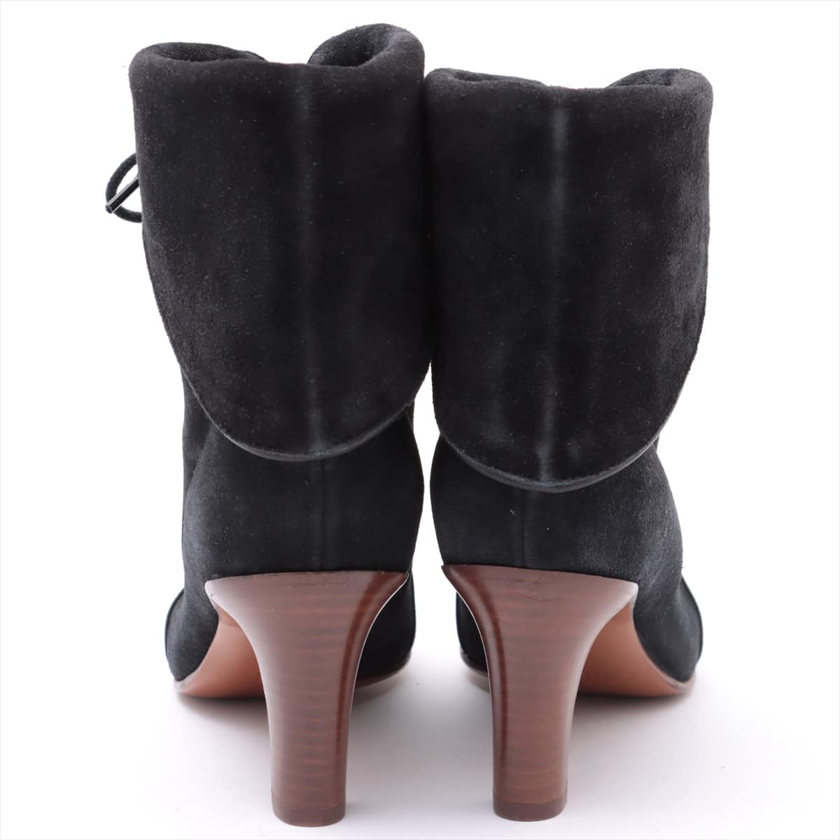 Chloe Leather & suede Short Boots 36 Ladies' Black x Gray