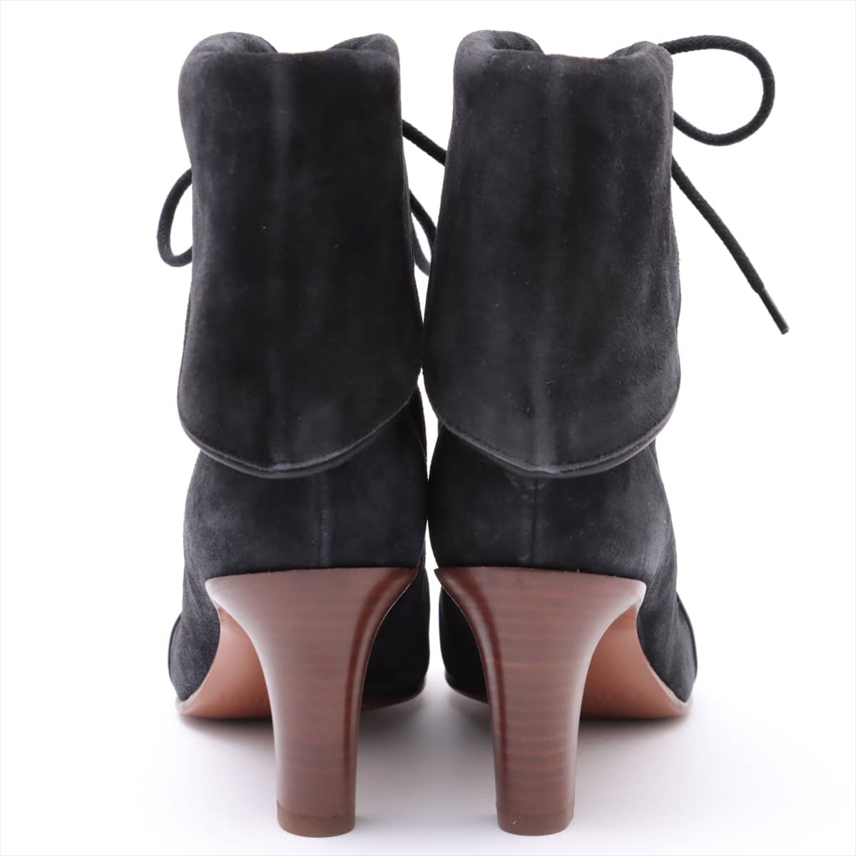 Chloe Suede & leather Short Boots 36 Ladies' Black x Gray