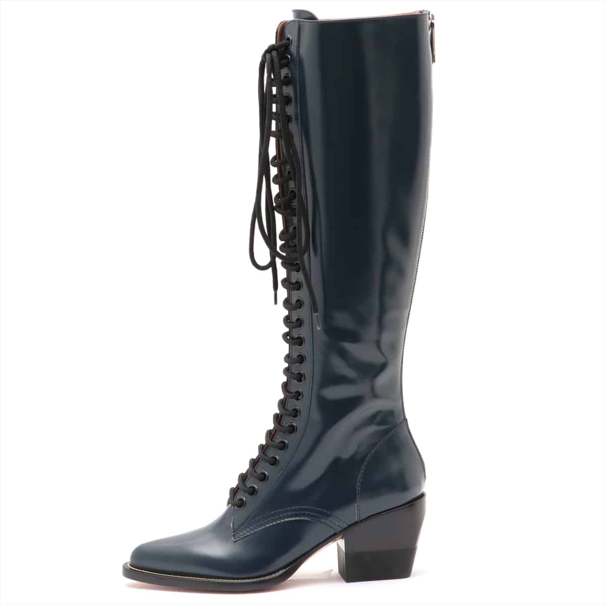Chloe Leather Long boots 39 Ladies' Navy blue