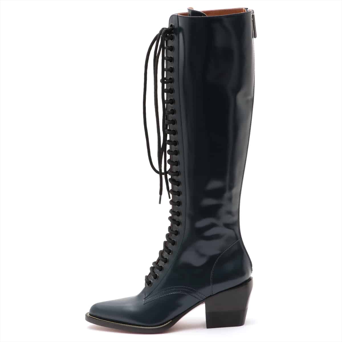 Chloe Leather Long boots 39 Ladies' Navy blue