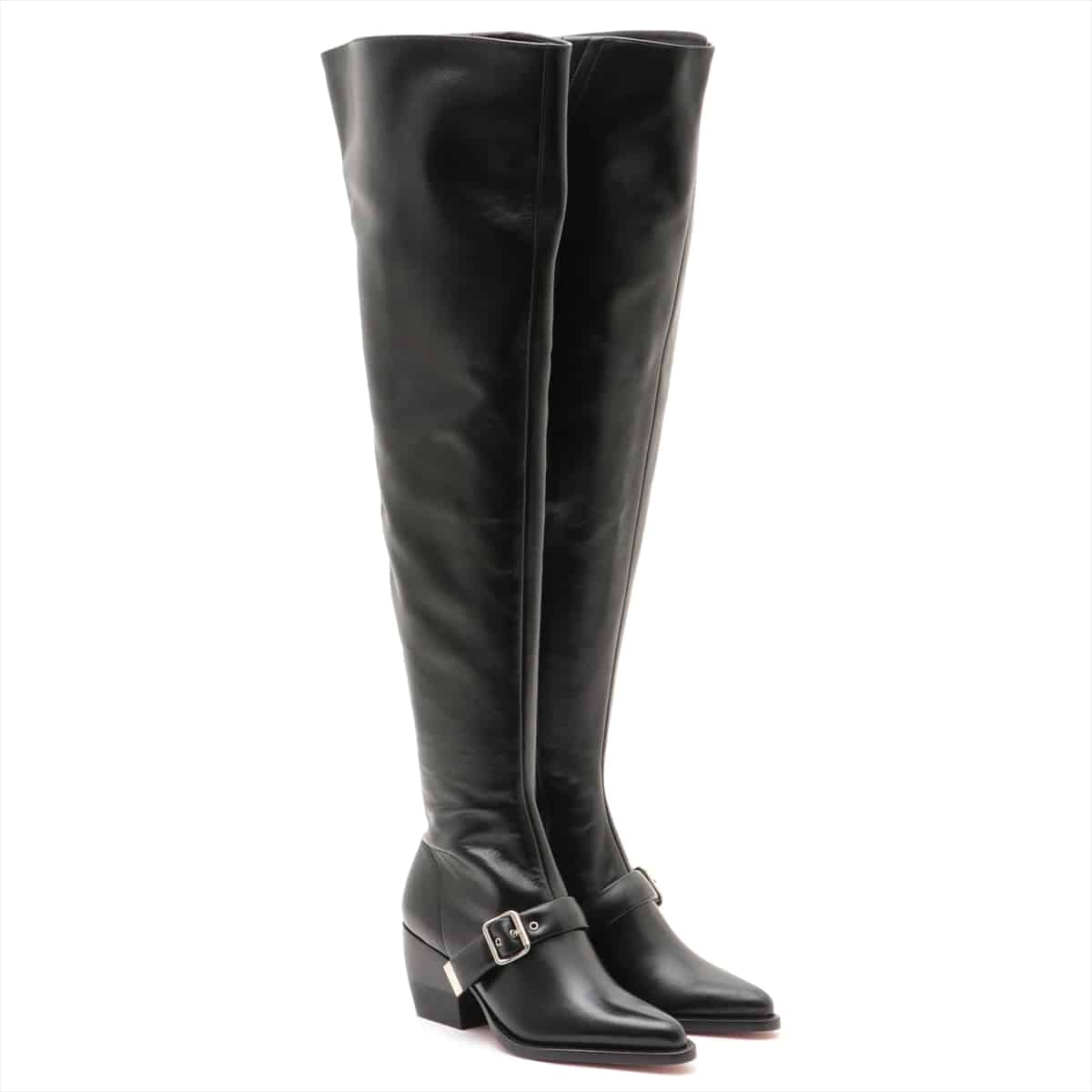 Chloe Leather Long boots 37 Ladies' Black