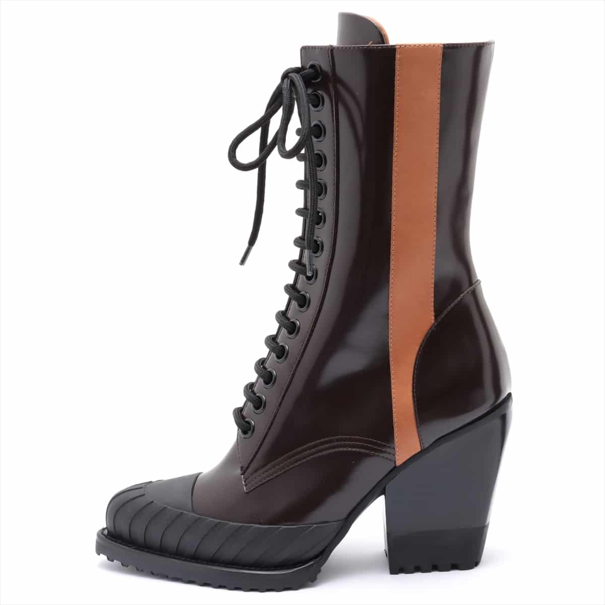 Chloe Leather Boots 38 Ladies' Burgundy
