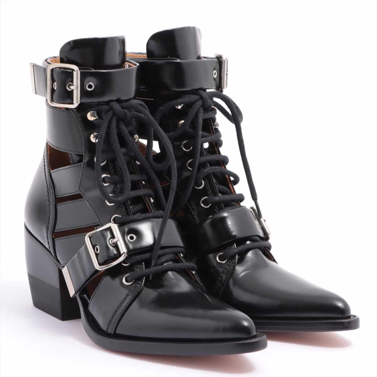 Chloe RYLEE Leather Boots 39 Ladies' Black