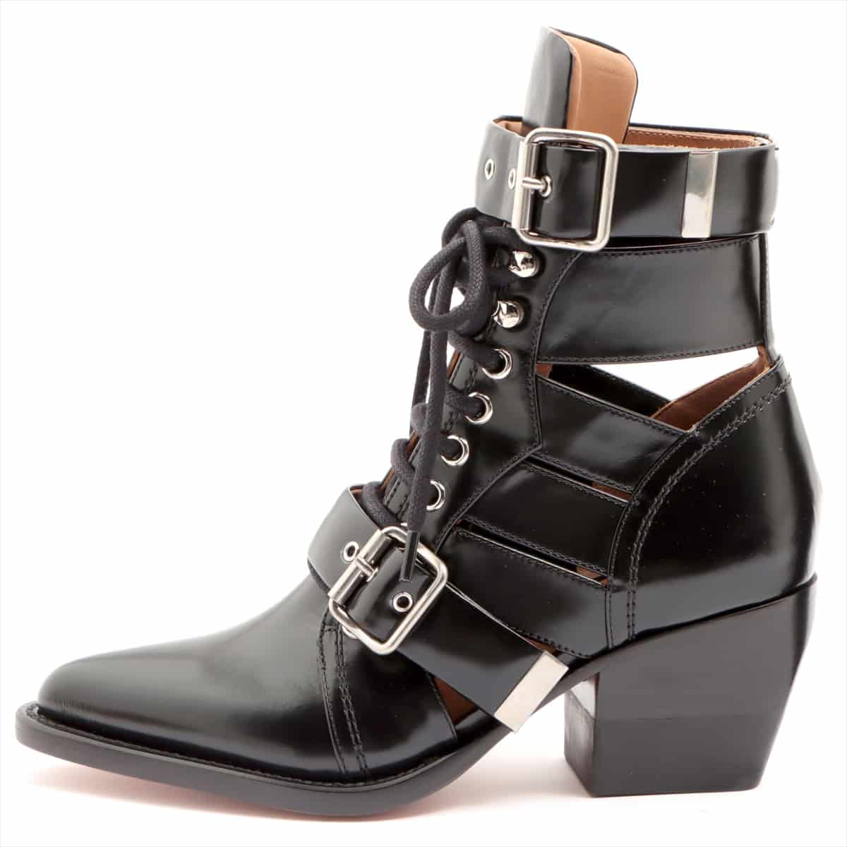 Chloe RYLEE Leather Boots 35 Ladies' Black