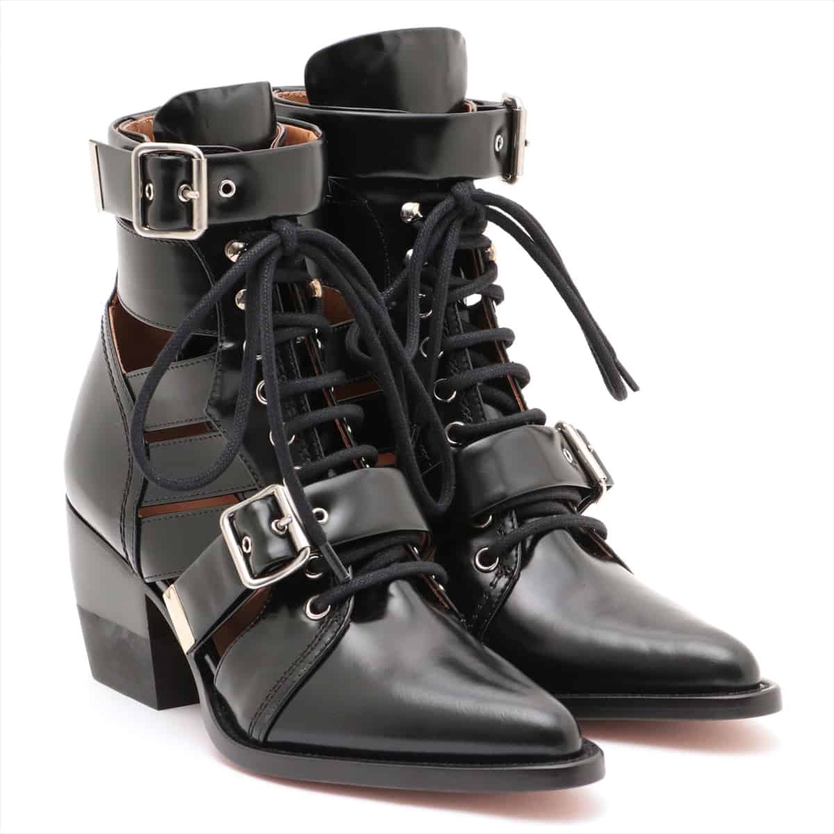 Chloe Leather Boots 39 Ladies' Black