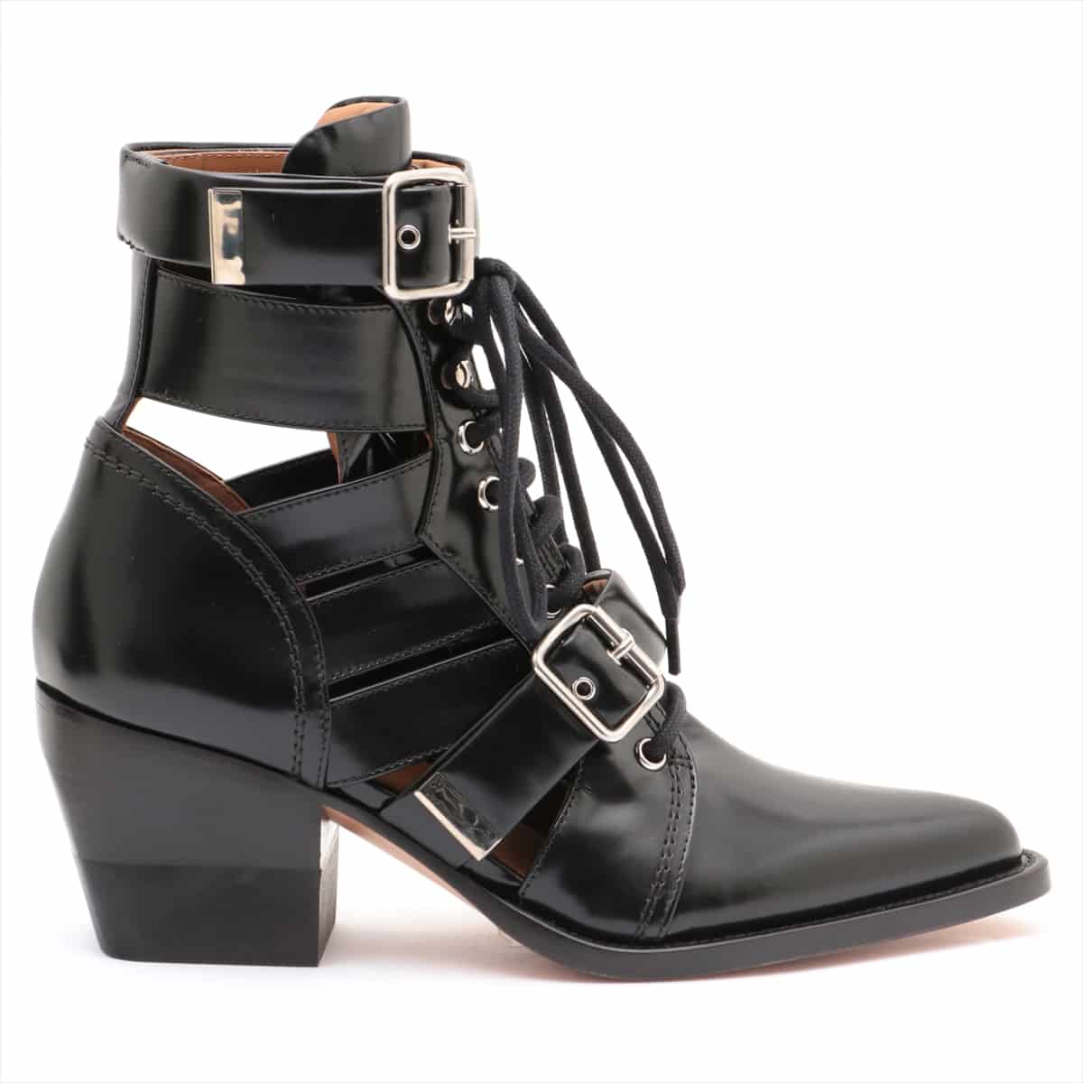 Chloe Leather Boots 39 Ladies' Black