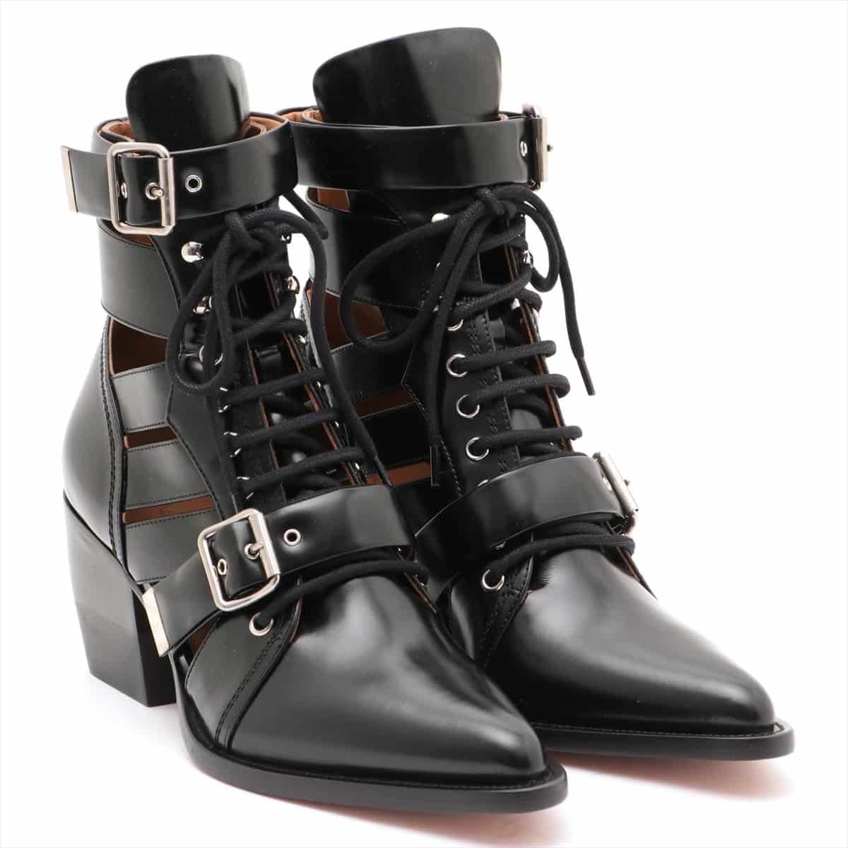 Chloe Leather Boots 41 Ladies' Black