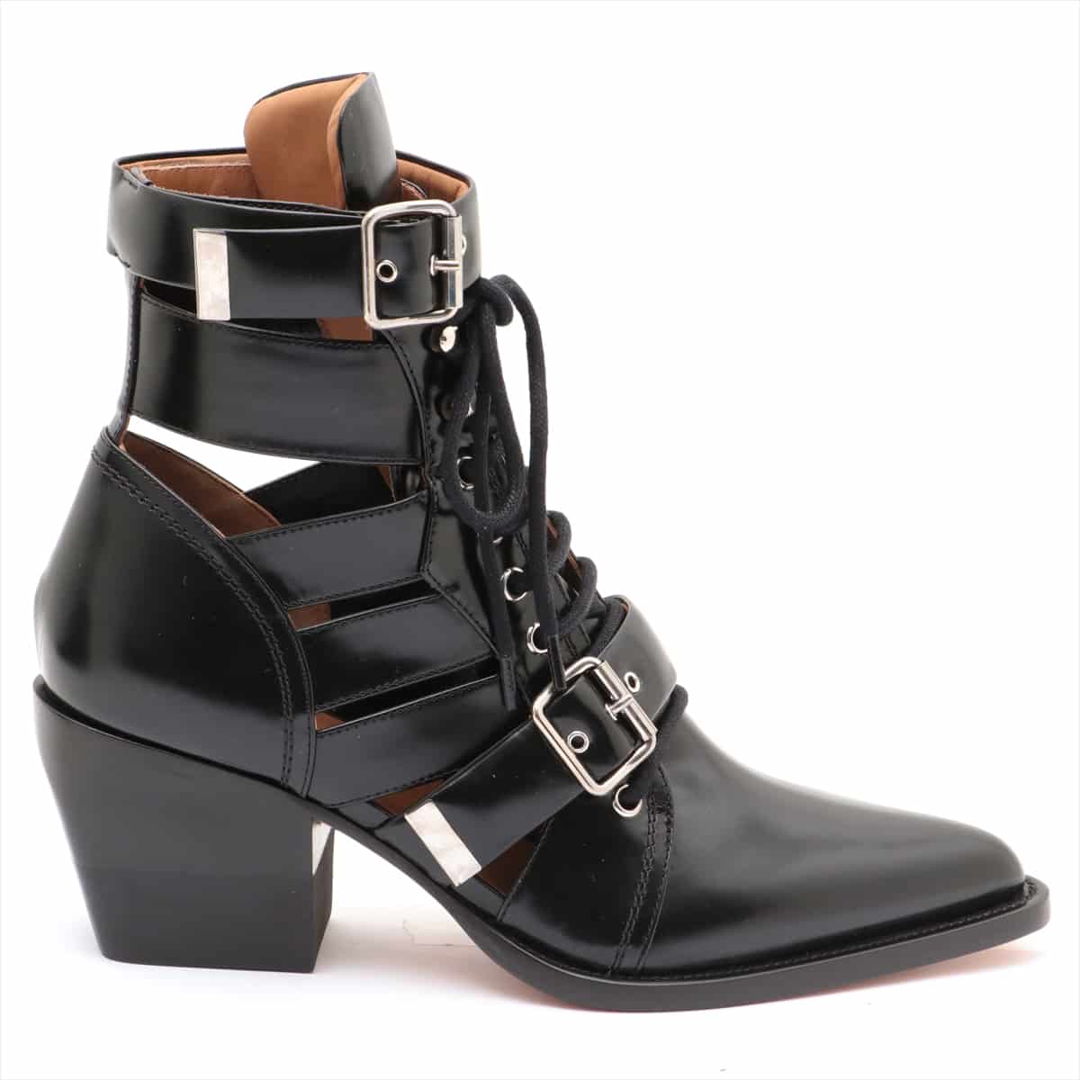 Chloe Leather Boots 41 Ladies' Black
