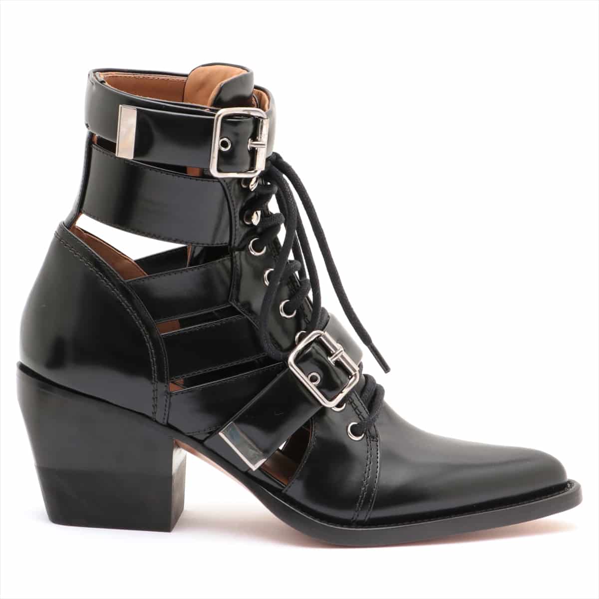 Chloe Leather Boots 40 Ladies' Black
