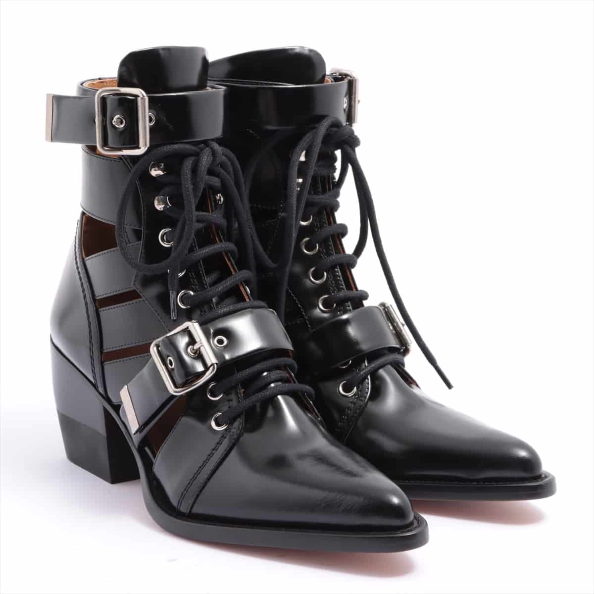 Chloe RYLEE Leather Boots 39 Ladies' Black