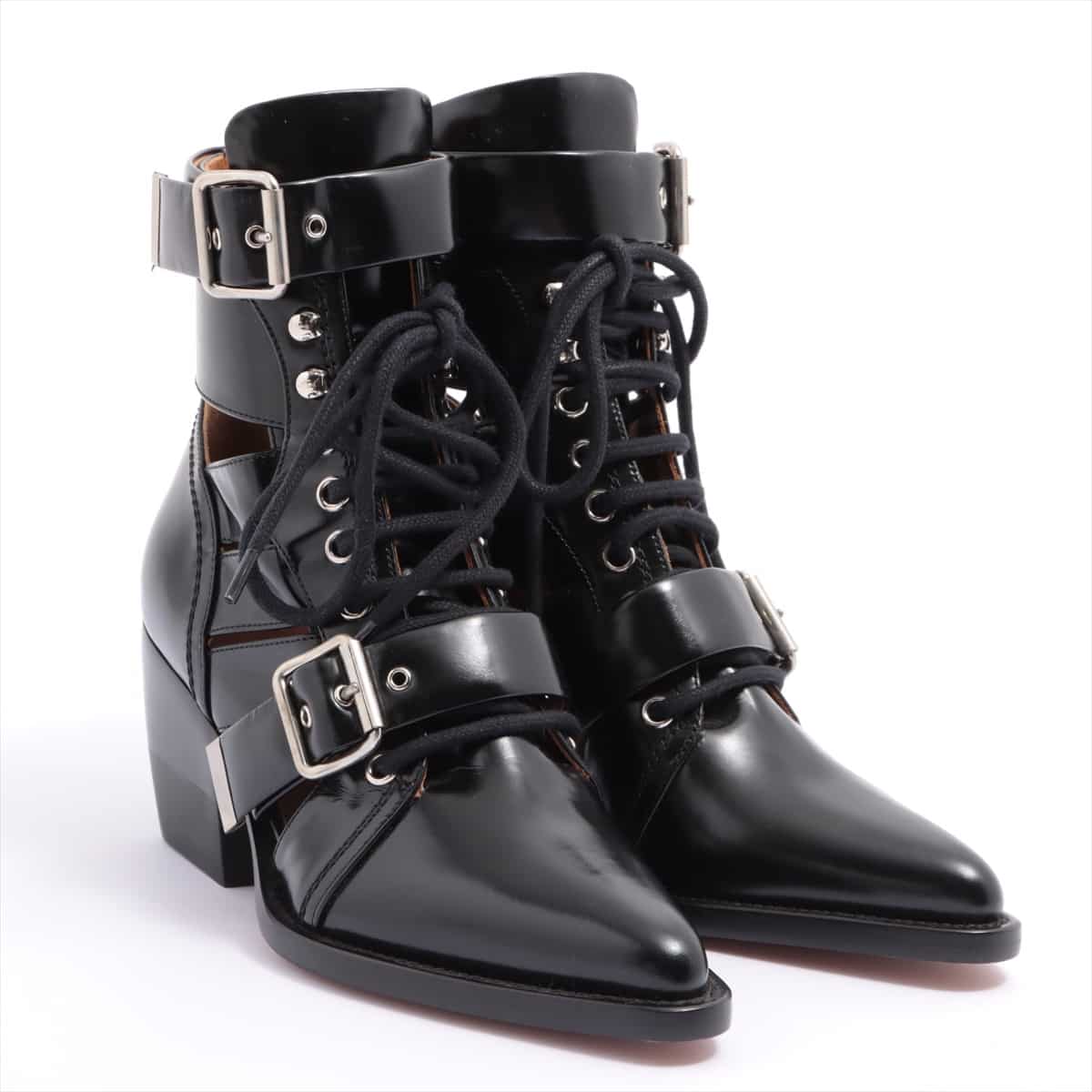 Chloe RYLEE Leather Boots 35.5 Ladies' Black