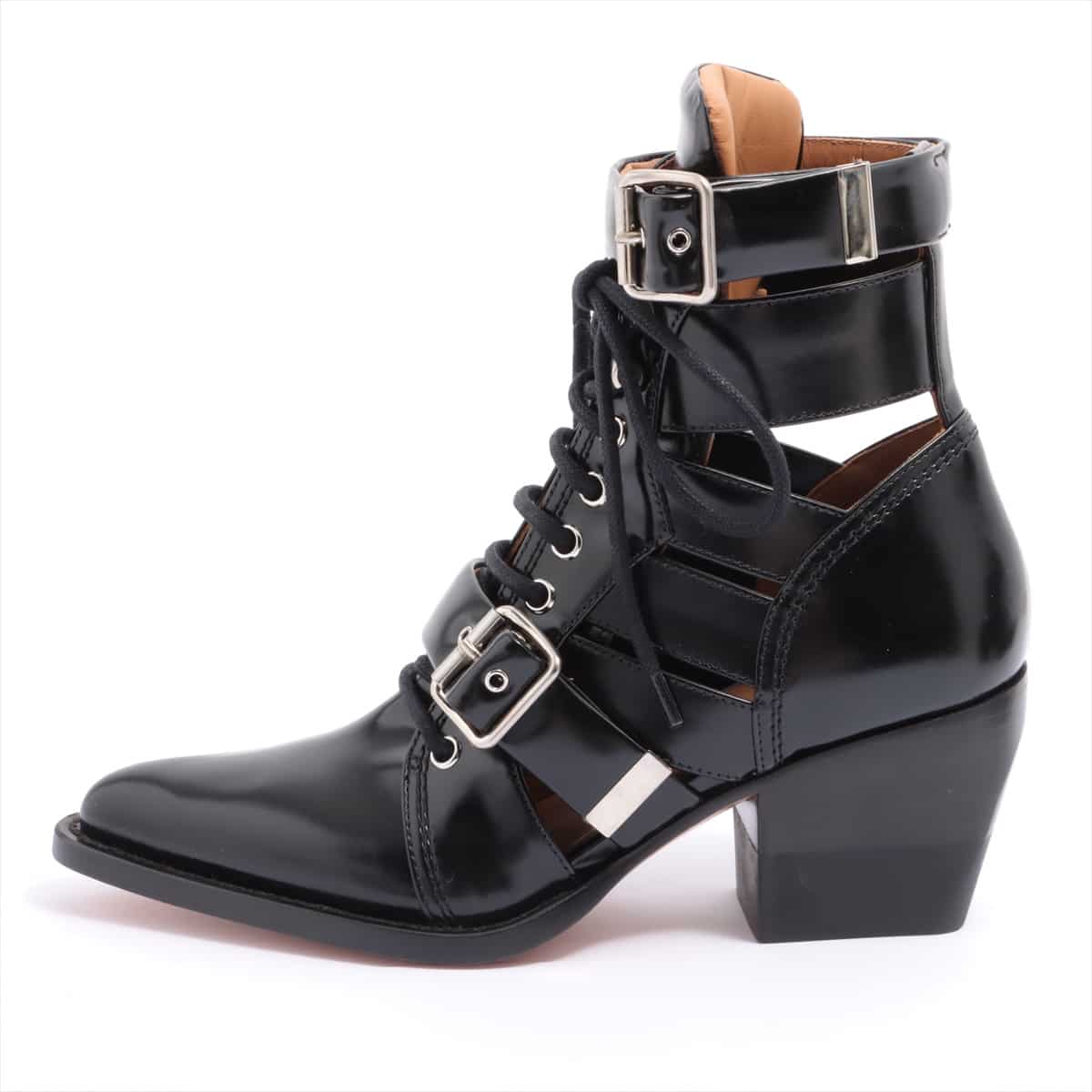 Chloe RYLEE Leather Boots 38 Ladies' Black