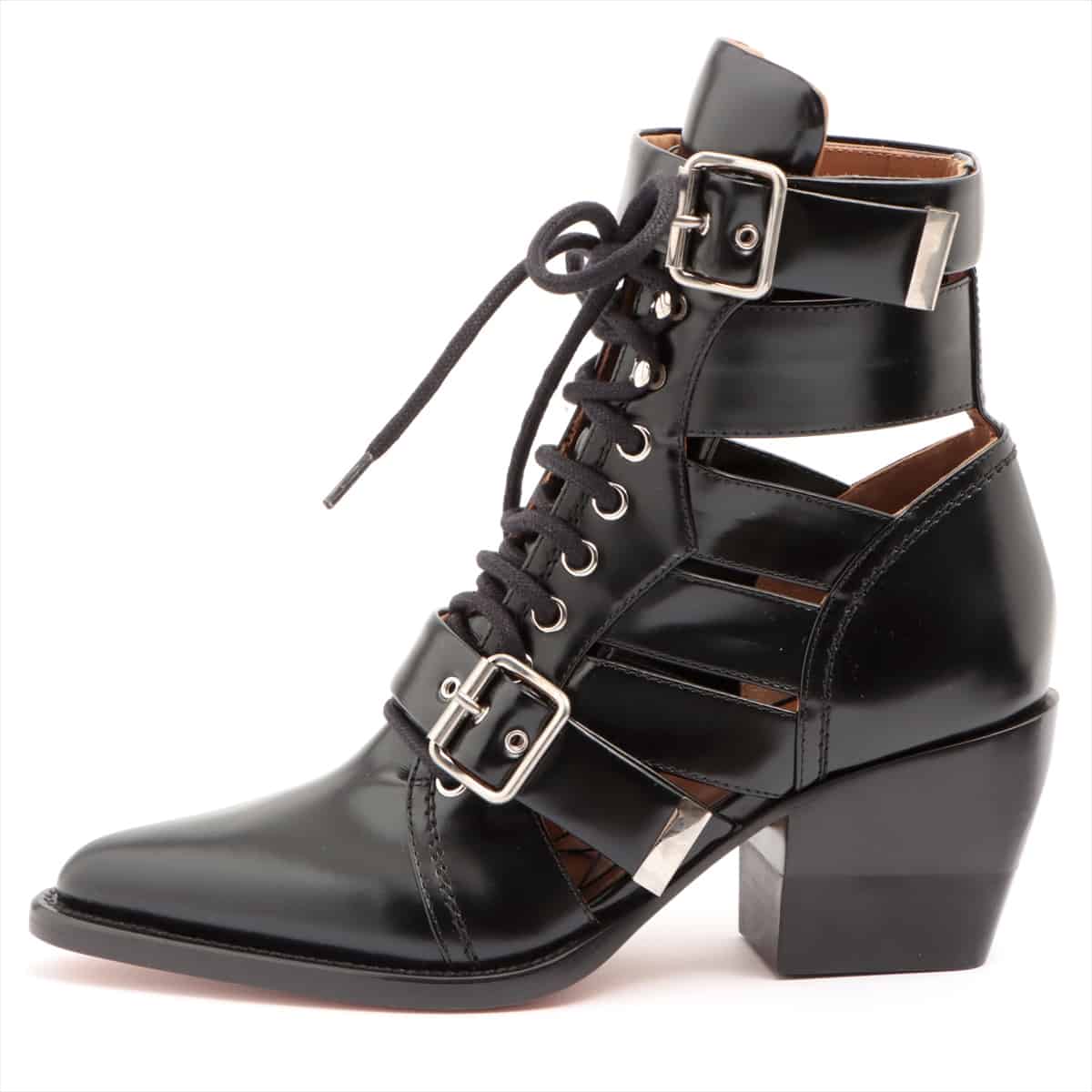 Chloe RYLEE Leather Boots 38 Ladies' Black