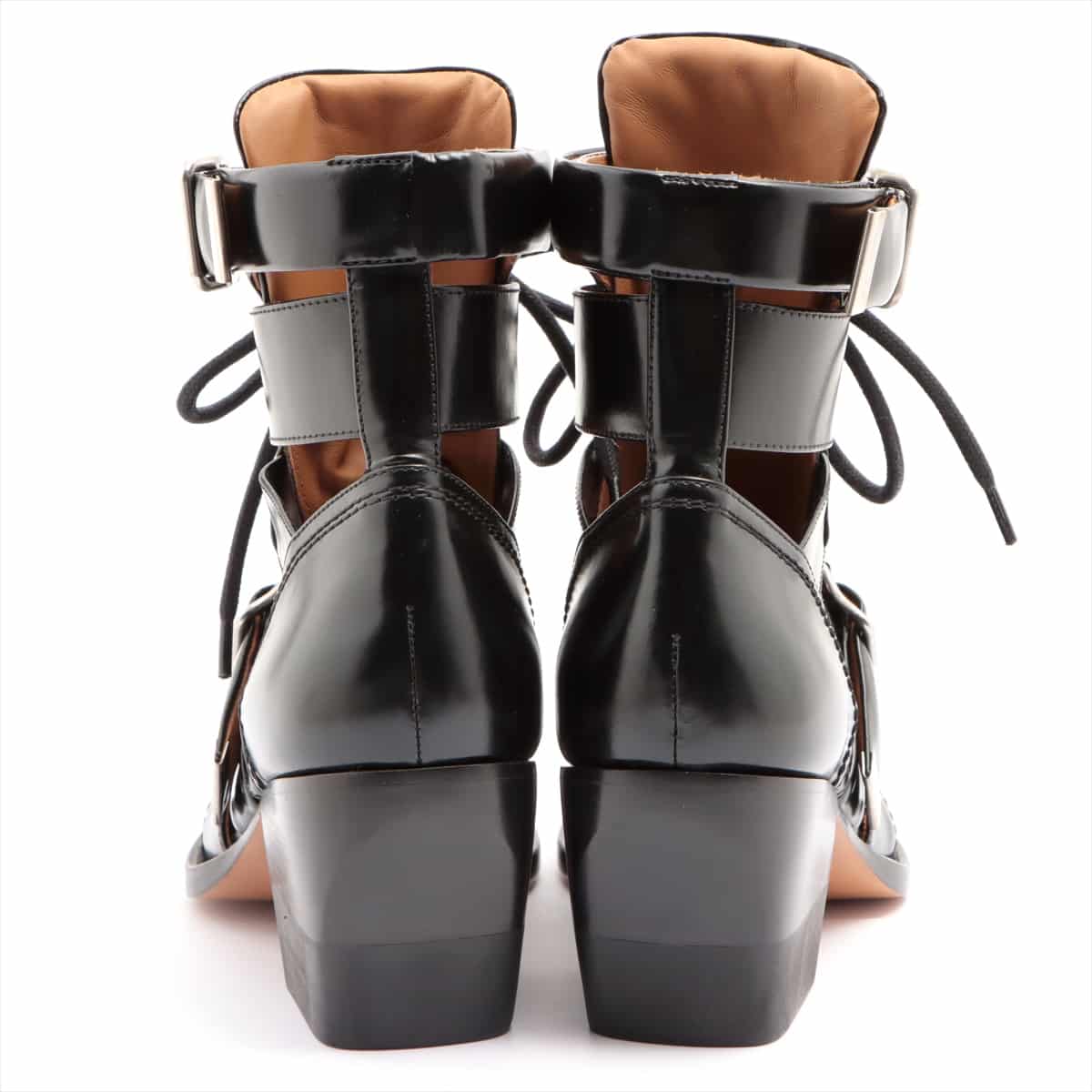 Chloe RYLEE Leather Boots 38.5 Ladies' Black