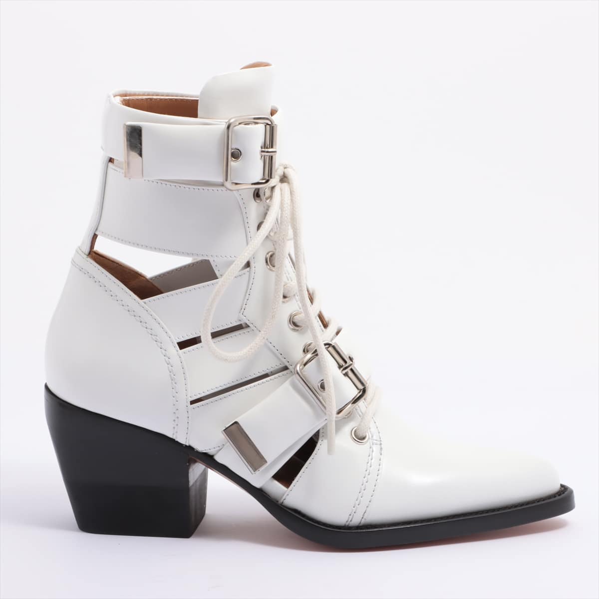 Chloe RYLEE Leather Boots 36 Ladies' White