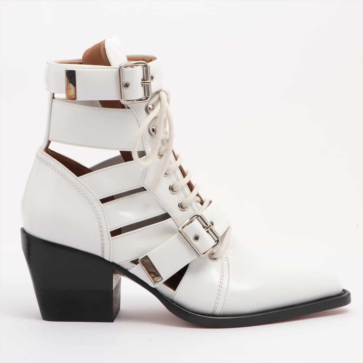 Chloe RYLEE Leather Boots 40 Ladies' White