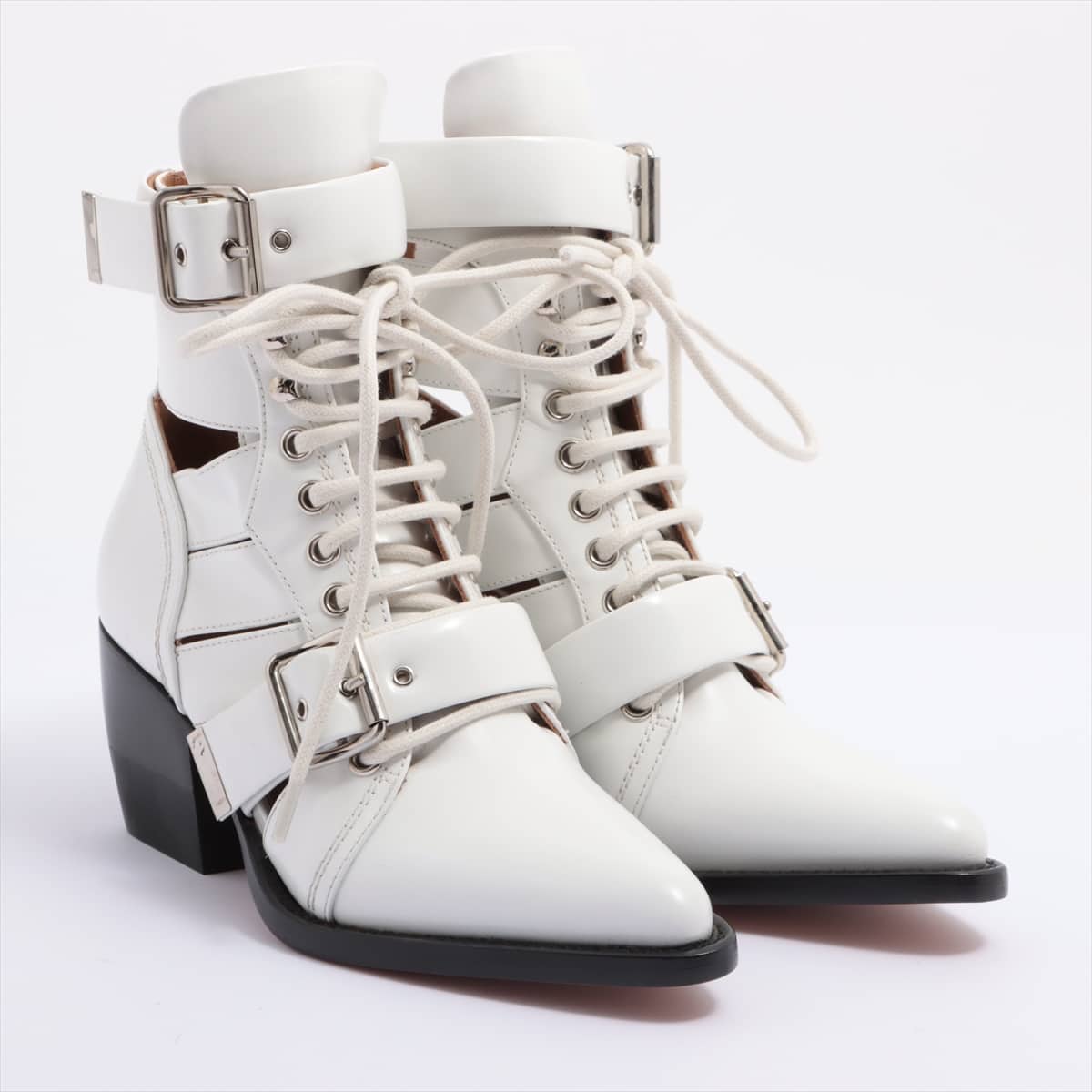 Chloe RYLEE Leather Boots 34.5 Ladies' White