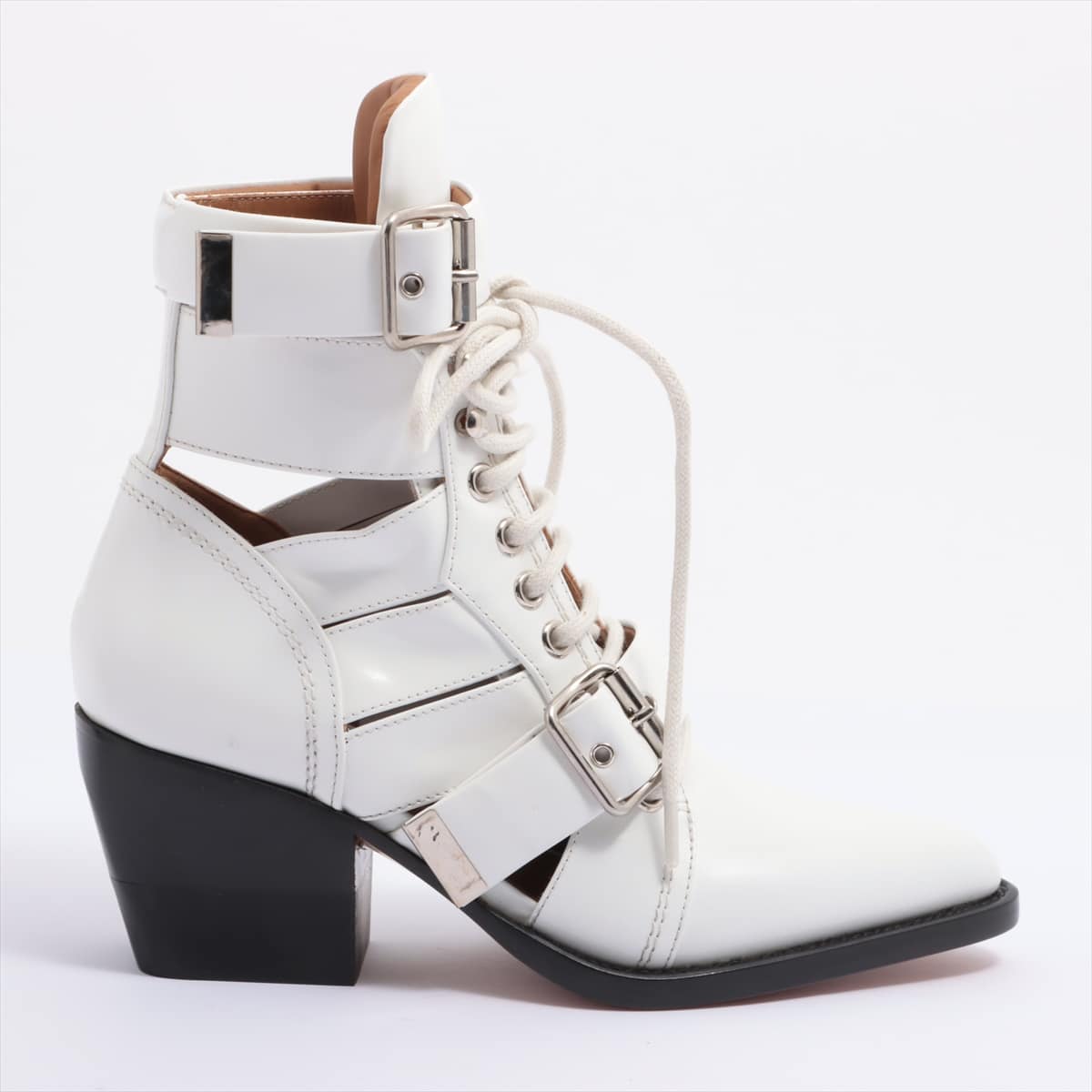 Chloe RYLEE Leather Boots 34.5 Ladies' White