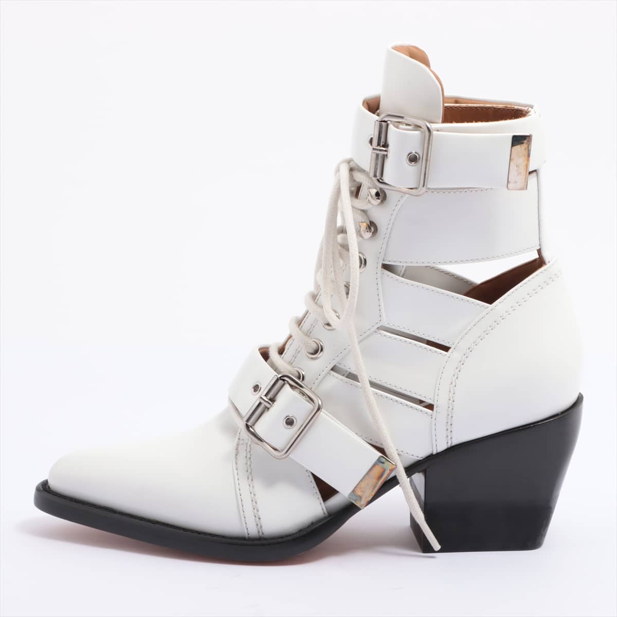 Chloe RYLEE Leather Boots 35.5 Ladies' White