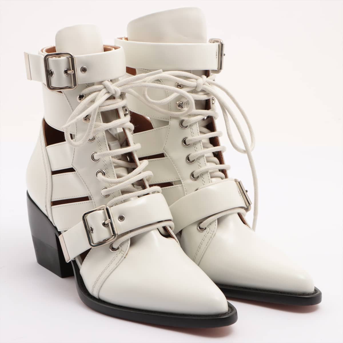 Chloe RYLEE Leather Boots 39 Ladies' White
