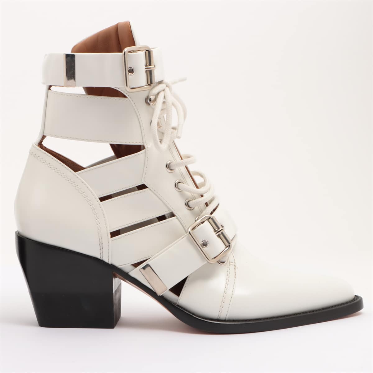 Chloe RYLEE Leather Boots 39 Ladies' White