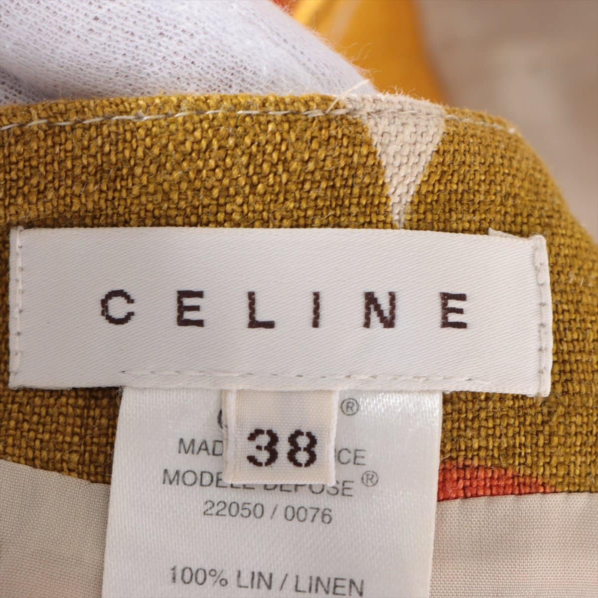CELINE Linen Skirt 38 Ladies' Multicolor