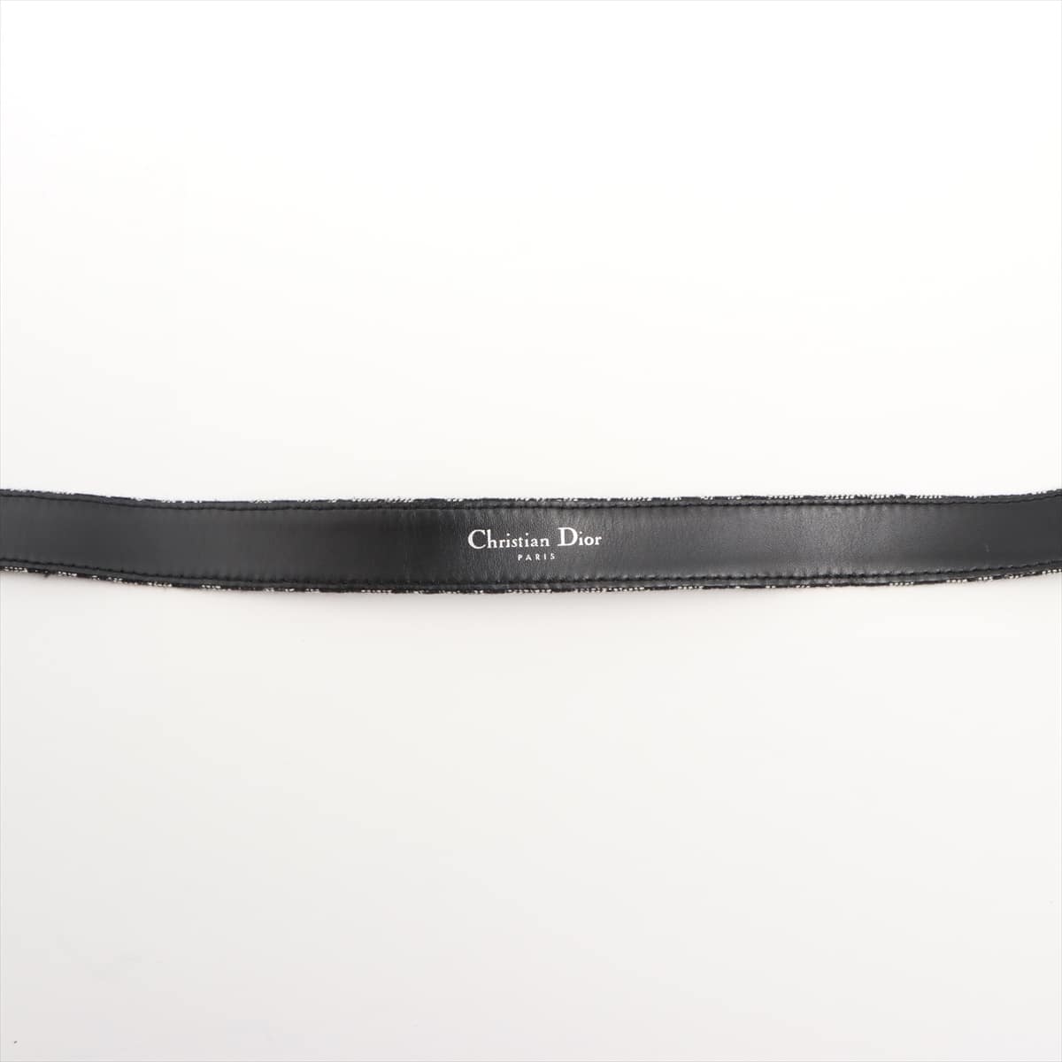 Christian Dior Trotter Belt Canvas & leather Black